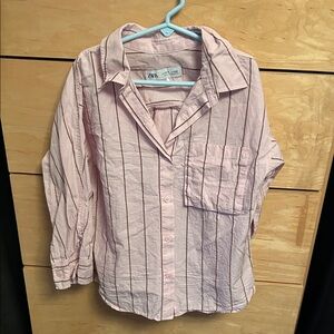 Zara kids Pink Striped Shirt size 8